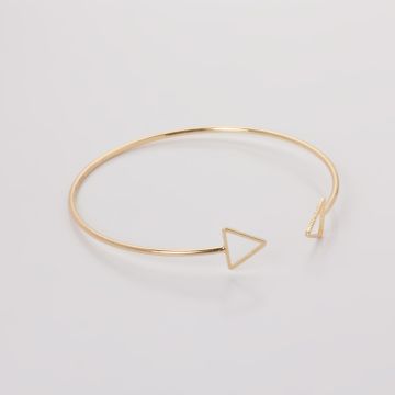 Bransoletka z mosiądzu trójkąty wycięte 17-21cm