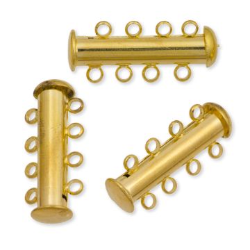 Zapięcie rozsuwane 4 oczka 25x6mm