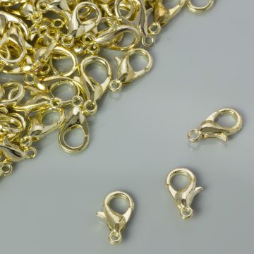 Karabińczyki light gold 12mm