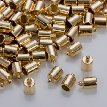 Gładkie końcówki w złotym kolorze 5,5mm