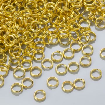 Kółeczka sprężynki light gold 6mm