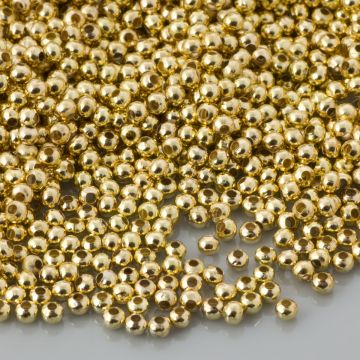 Kulki gładkie w kolorze złotym 2mm