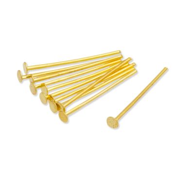 Szpilki z główką pozłacane 20x0,8mm
