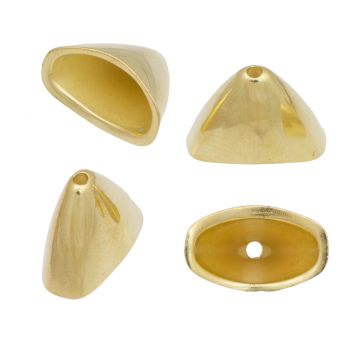 Końcówki akrylowe trójkąty 17x13mm light gold