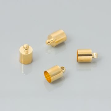 Końcówki do rzemieni light gold 5,5mm