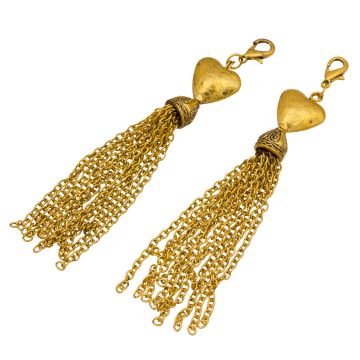 Zawieszka serce z łańcuszkami 95mm