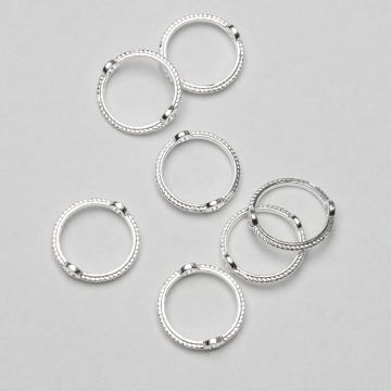 Okrągła ramka do koralików w kolorze srebrnym 10,5mm