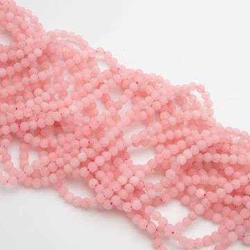 Kryształ górski różowy kulki matowe 4,5mm