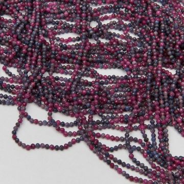 Rubin z szafirem kulka fasetowana 2,5mm