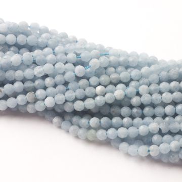 Akwamaryn kulki fasetowane 4,5mm