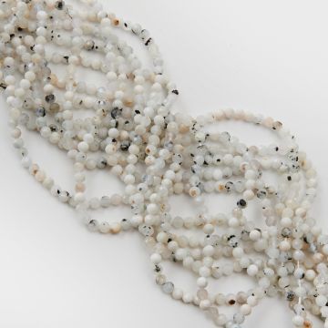 Kamień księżycowy kulki fasetowane 4,5mm Kamień księżycowy kulki fasetowane 4,5mm