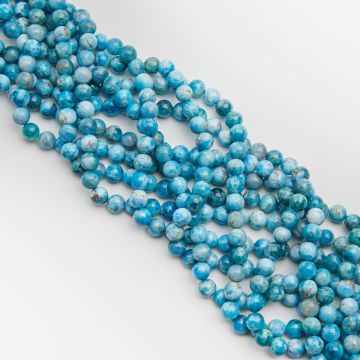 Apatyt kulka gładka niebieska 8mm