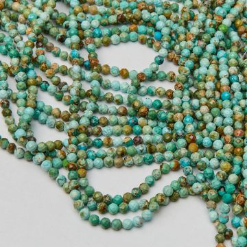 Turkus naturalny kulka fasetowana 4mm