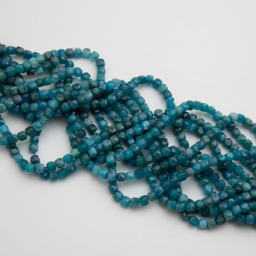 Apatyt kostka fasetowana 4x4mm