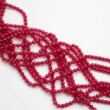 Rubin kulka fasetowana 4mm Rubin kulka fasetowana 4mm