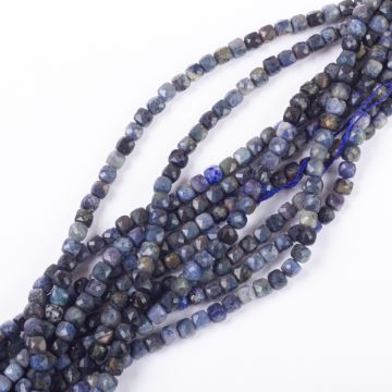 Jaspis niebieski kostka fasetowana 4-4,5mm