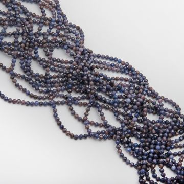 Rubin z szafirem kulka fasetowana 4mm