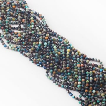 Chryzokola kulka fasetowana 4mm