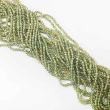 Zielony apatyt kulka fasetowana 3mm