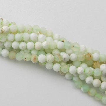 Zielony opal kulka fasetowana 4mm