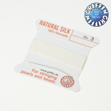 Nici jedwabne z igłą white 0,3mm