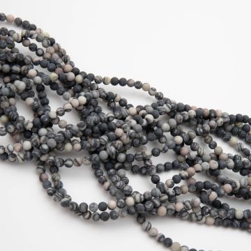 Jaspis piccasso kulka matowa 4mm