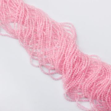 Kryształ górski różowy kulka fasetowana 2,5mm