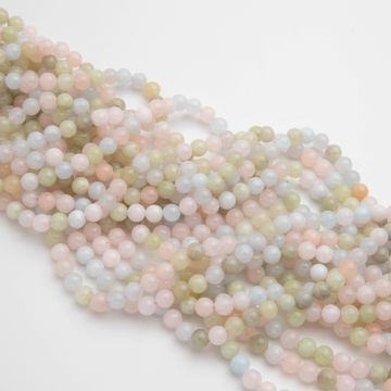 Morganit syntetyczny kulka gładka 6,5mm