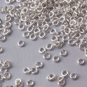 Srebrne kółeczka zaciskowe 3x0.8mm