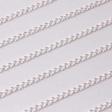 Srebrny łańcuszek rombo diamentowany AG925 3mm