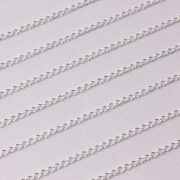 Srebrny łańcuch rombo podłużny AG925 2mm