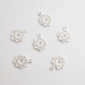 Zawieszka ażurowa mandala 2 AG925 11mm srebrny