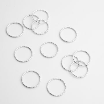 Srebrny łącznik koło diamentowe 15mm AG925