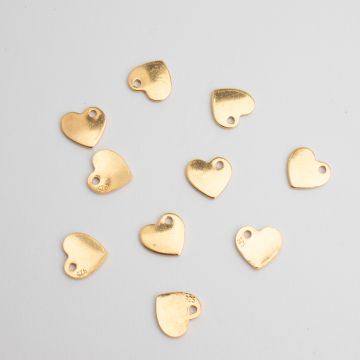 Blaszka celebrytka serce AG925 pozłacana 8mm