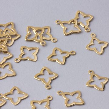 Srebrna zawieszka AG925 gwiazdka pozłacana 14,5mm