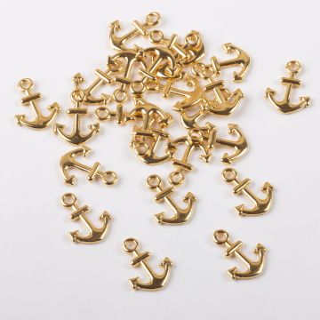 Srebrna zawieszka kotwica AG925 pozłacana 15,5mm