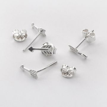 Srebrne kolczyki strzały AG925 9mm