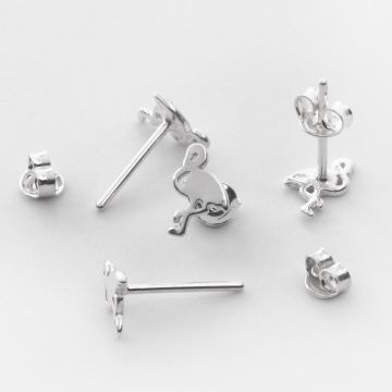 Srebrne kolczyki flamingi AG925 8x5,5mm