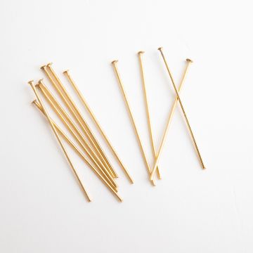 Szpilki z płaską główką ze stali chirurgicznej w kolorze złotym 30x0,7mm