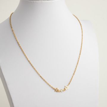 Naszyjnik ze stali chirurgicznej z gwiazdkami i cyrkonią