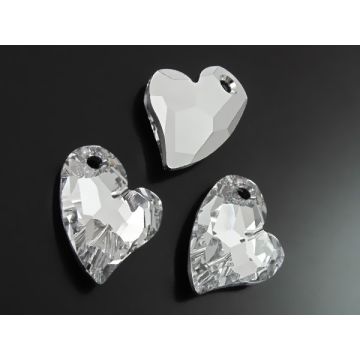 Swarovski devoted 2U heart 17mm comet argent light foiled