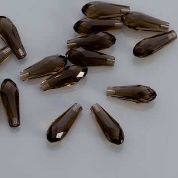 Swarovski pure drop smoky quartz 20mm