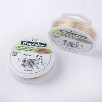Linka stalowa Beadalon siedmiostrunowa silvergold 9.2m 0,38mm