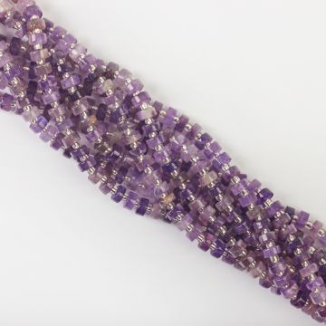 Ametyst krążek 3x6,5mm