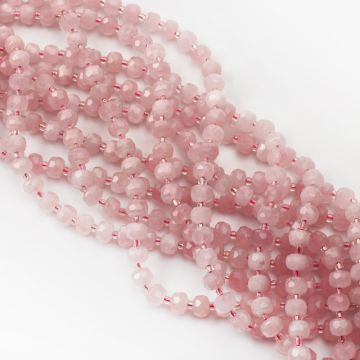 Kryształ górski oponka fasetowana 8x6mm