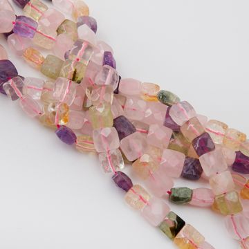 Mix kryształów kwadrat fasetowany nieregularny 9-12mm