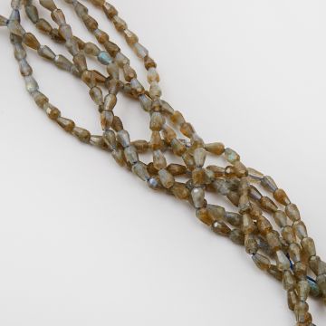 Labradoryt łezka fasetowana 6,5mm