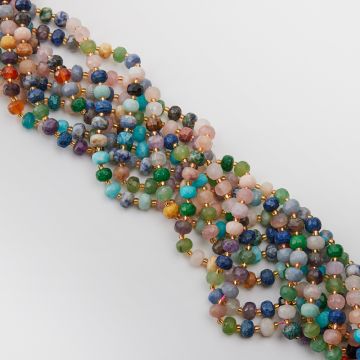 Mix kamieni oponka fasetowana 8x6,5mm