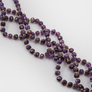 Ametysyt oponka fasetowana 8x6,5mm