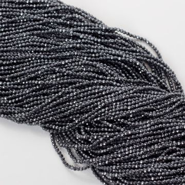 Hematyt platerowany kulka fasetowana natural 2mm - na sznury